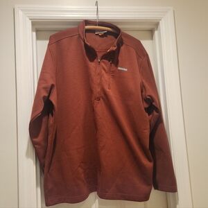 Cloudveil 2XL Men’s Quarter Zip Pullover Burnt Orange Brown Outdoor Fleece EUC